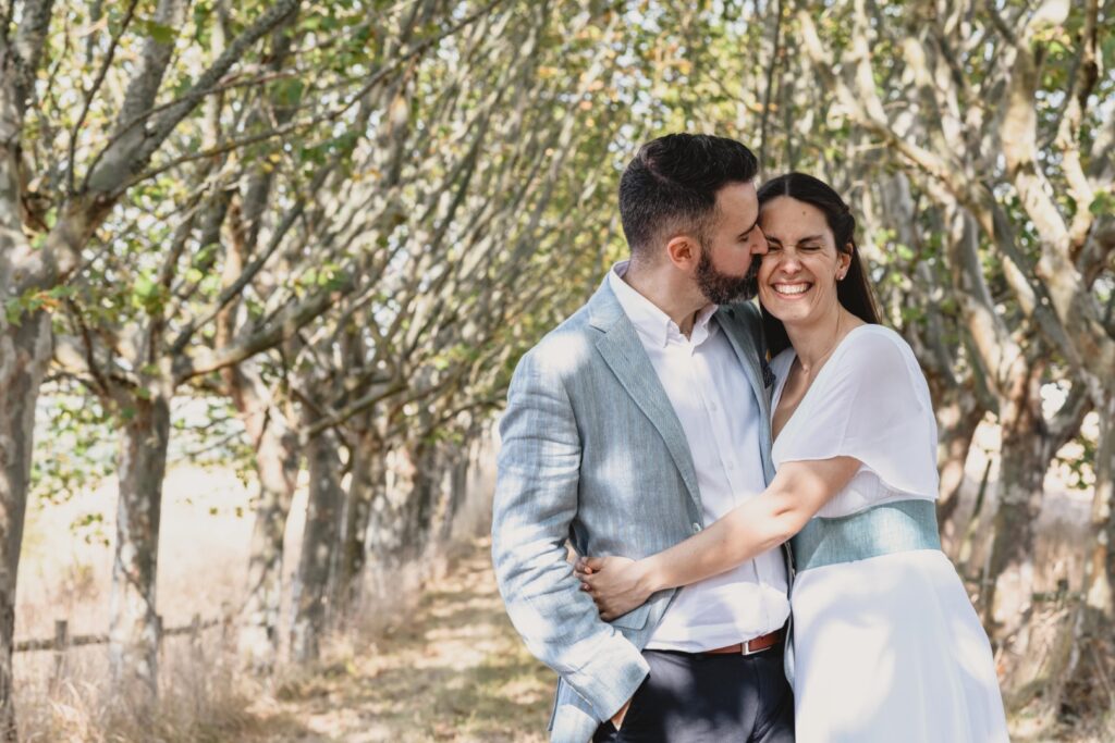 Fotografia de Casamento. Sessão fotográfica dos noivos, na quinta.