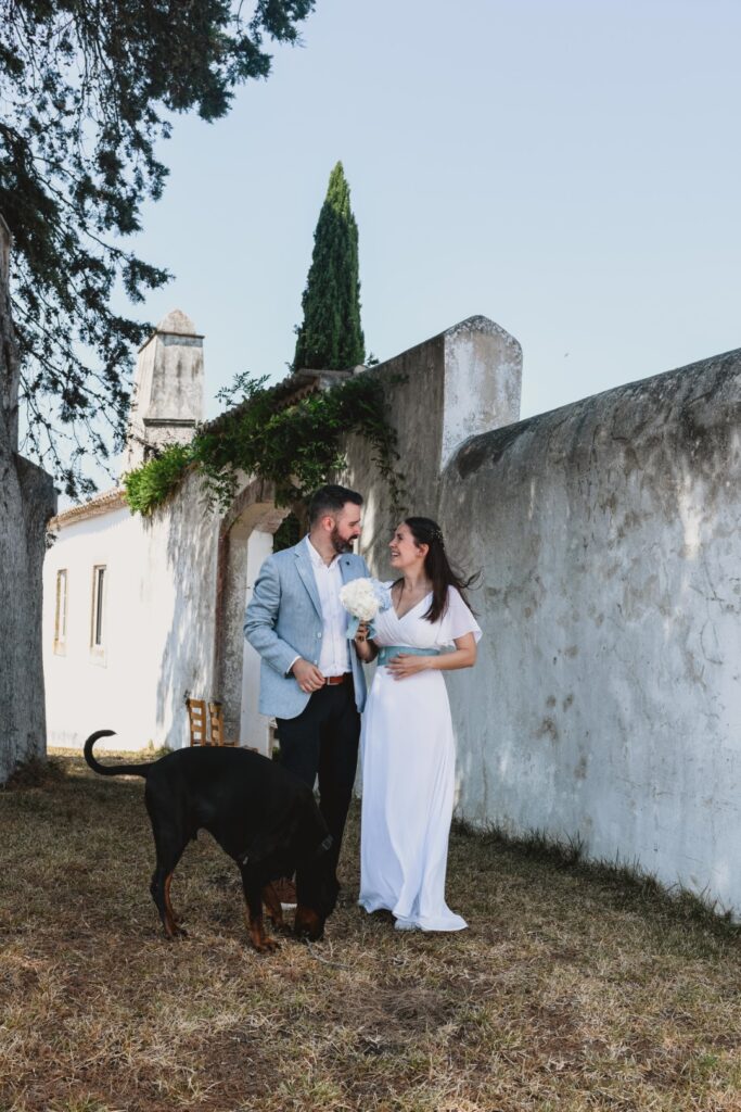 Fotografia de Casamento. Sessão fotográfica dos noivos, na quinta.