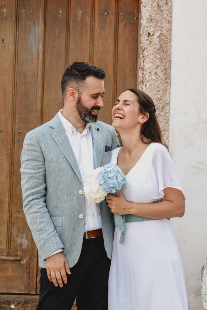 Fotografia de Casamento. Sessão fotográfica dos noivos, na quinta.